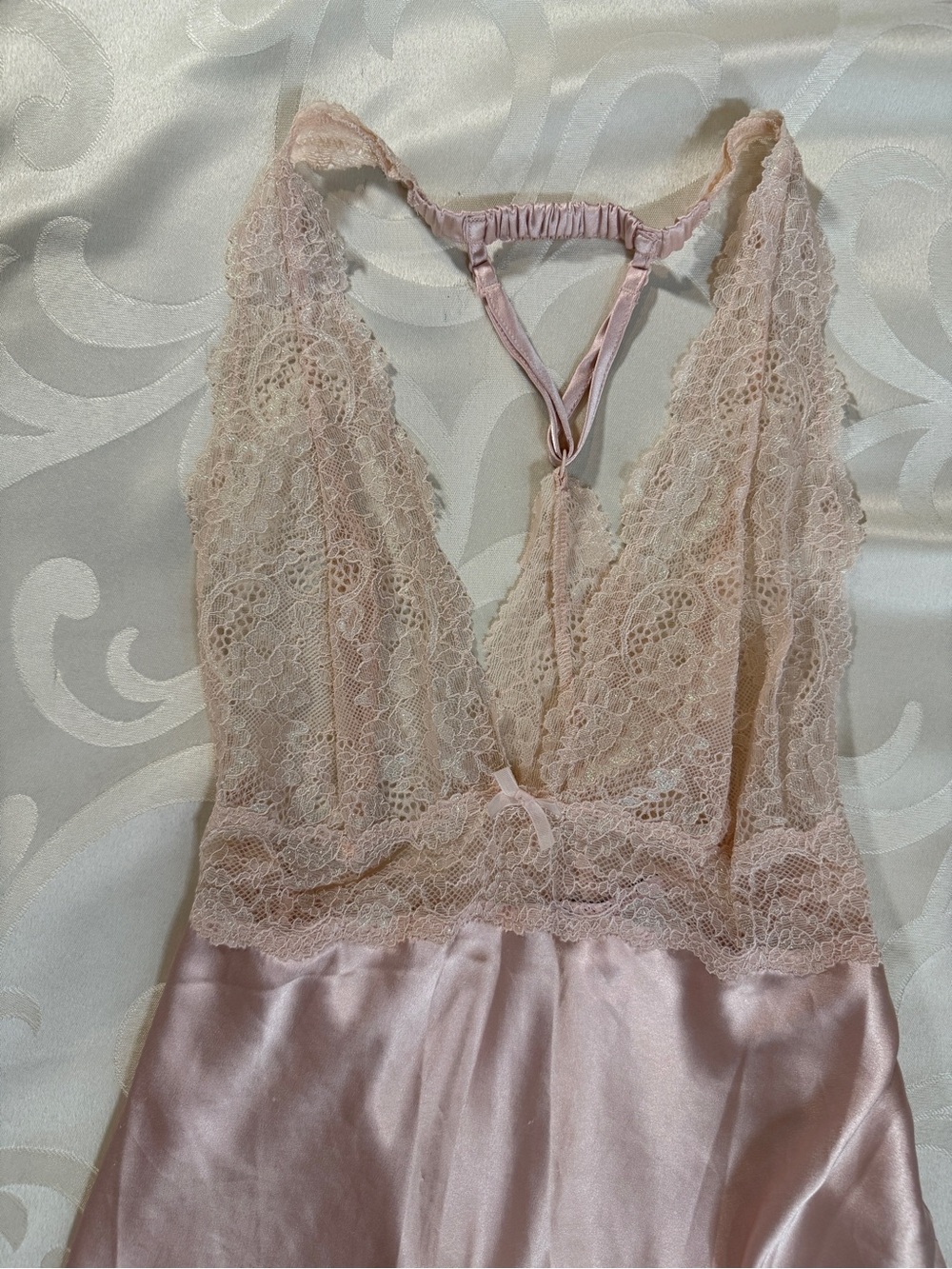 Victoria's Secret Pale Pink Lace & Satin Chemise